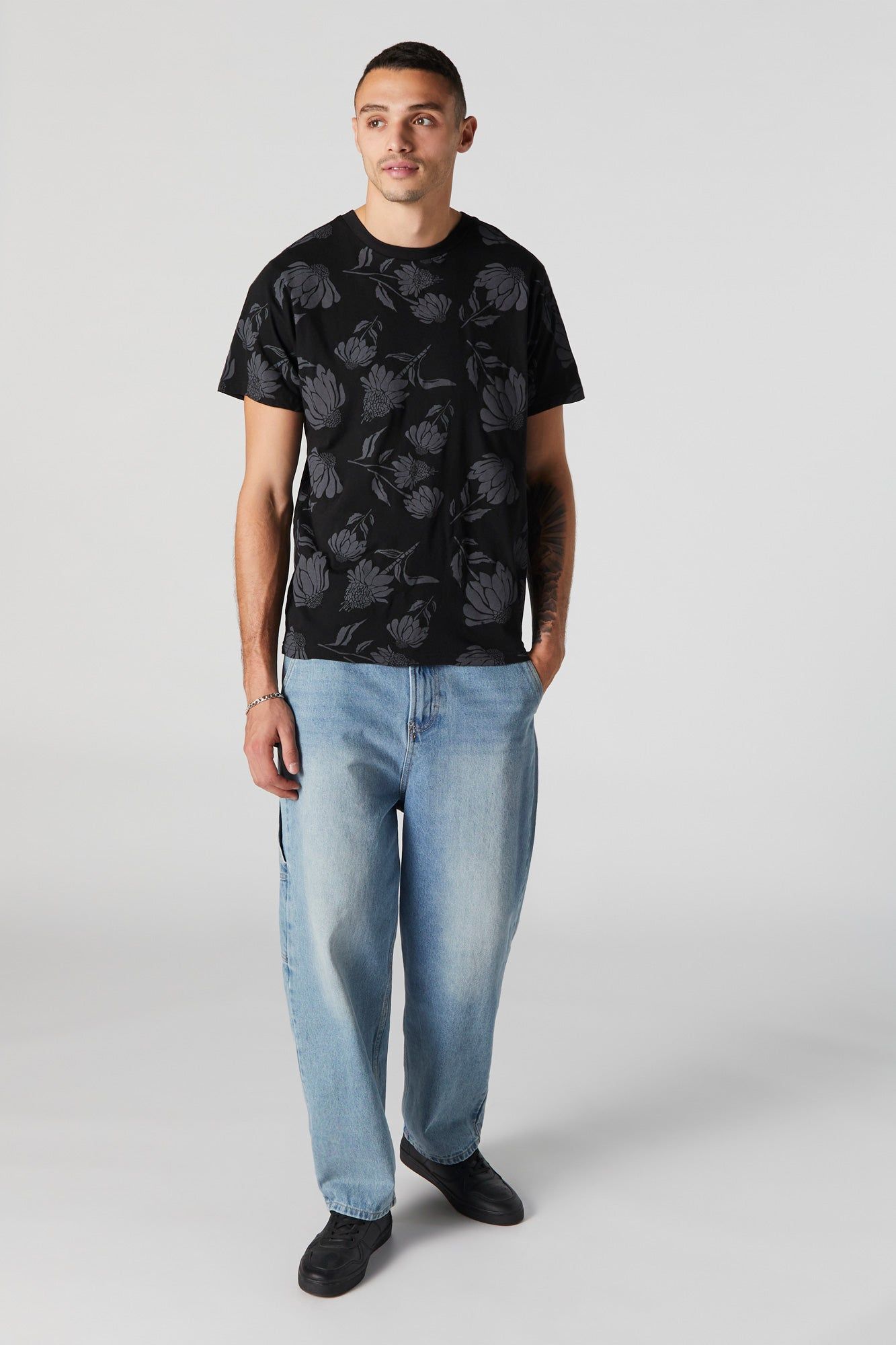 Chunky Floral Graphic T-Shirt sold by Urban Planet product image thumbnail 3