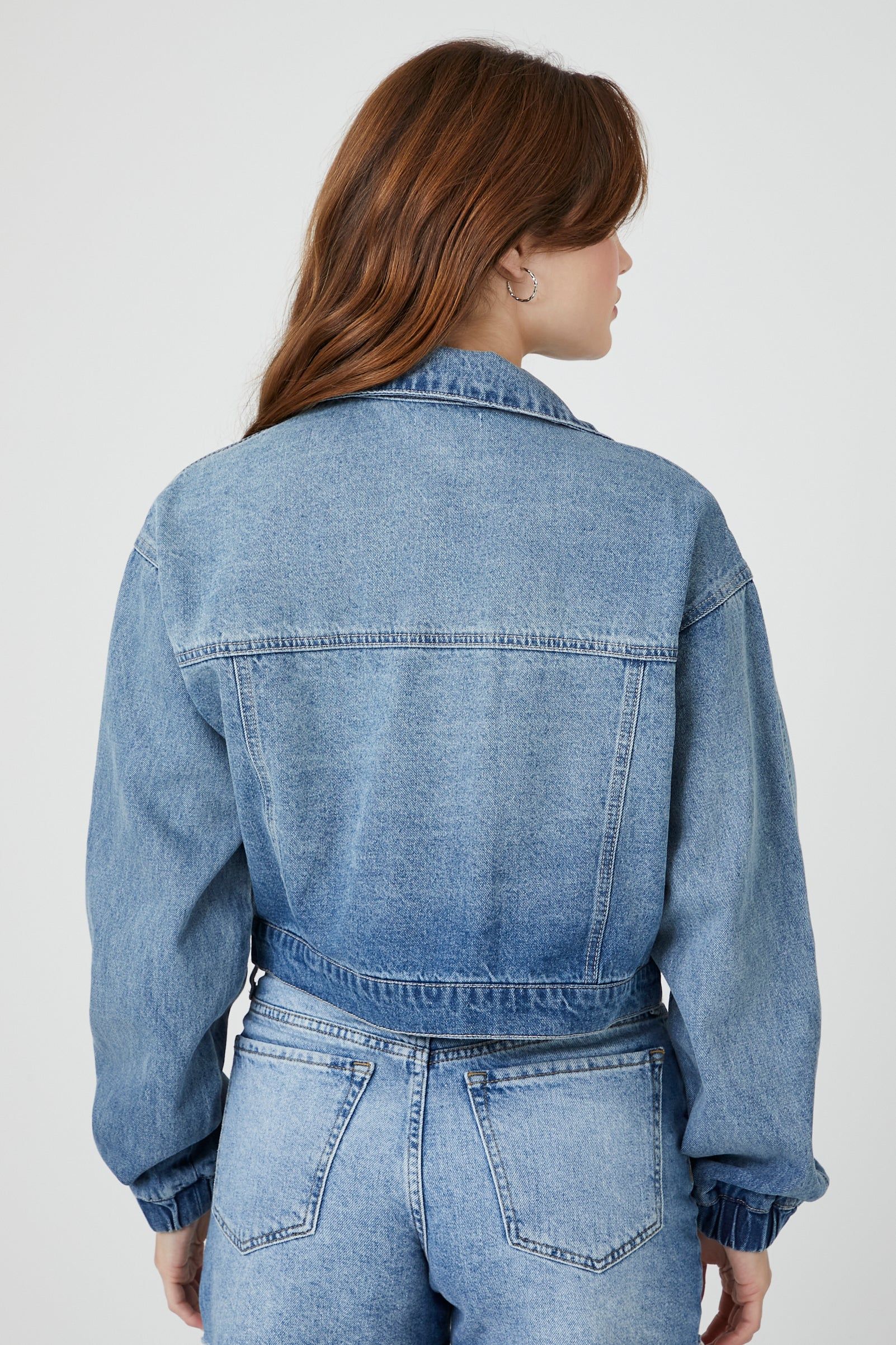 Cropped Denim Trucker Jacket sold by Urban Planet product image thumbnail 2