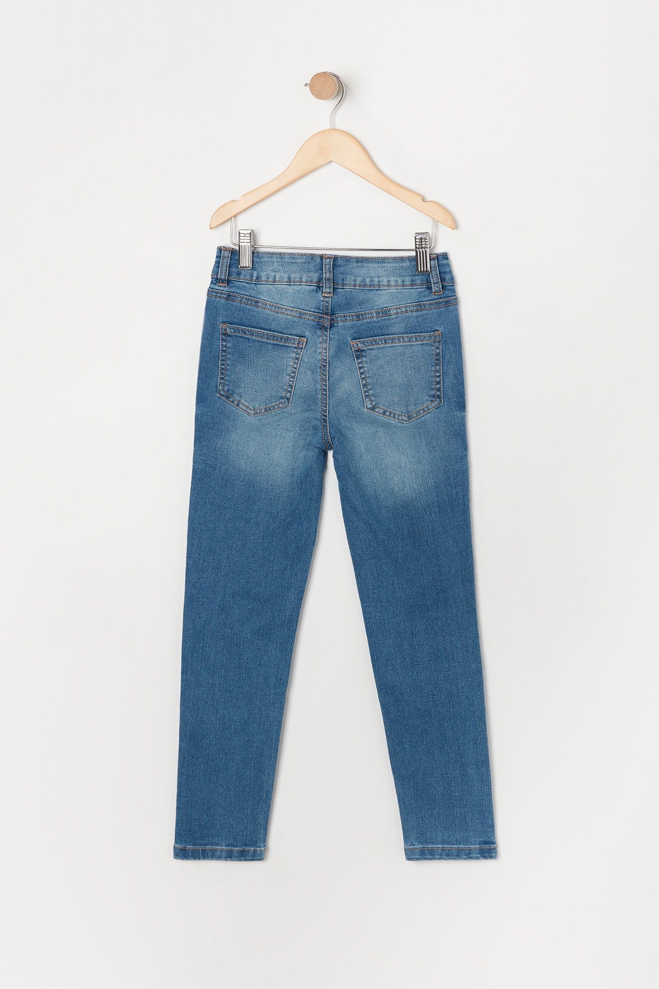 Girls Miami Black Wash Mid Rise Distressed Skinny Jean sold by Urban Planet product image thumbnail 2