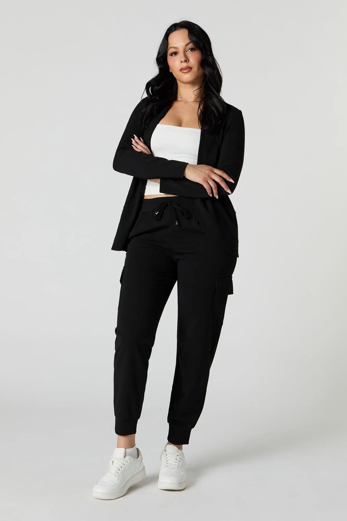Blazer enveloppant en crêpe sold by Urban Planet product image thumbnail 3
