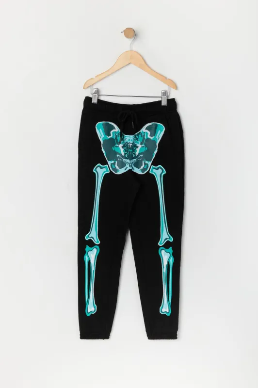 Boys Glow in the Dark Skeleton Print Jogger sold by Urban Planet