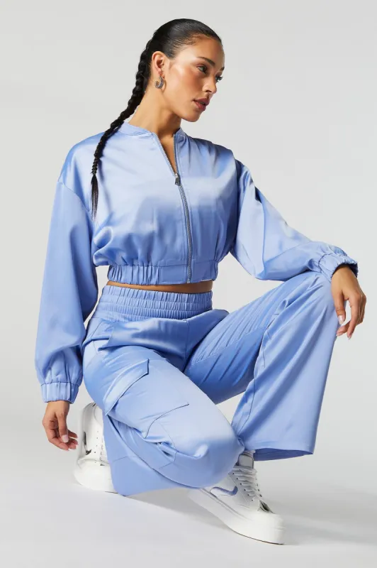Blouson aviateur en satin sold by Urban Planet