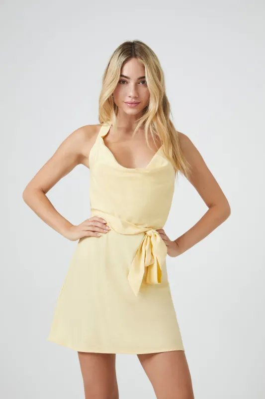 Self Tie Halter Mini Dress sold by Urban Planet