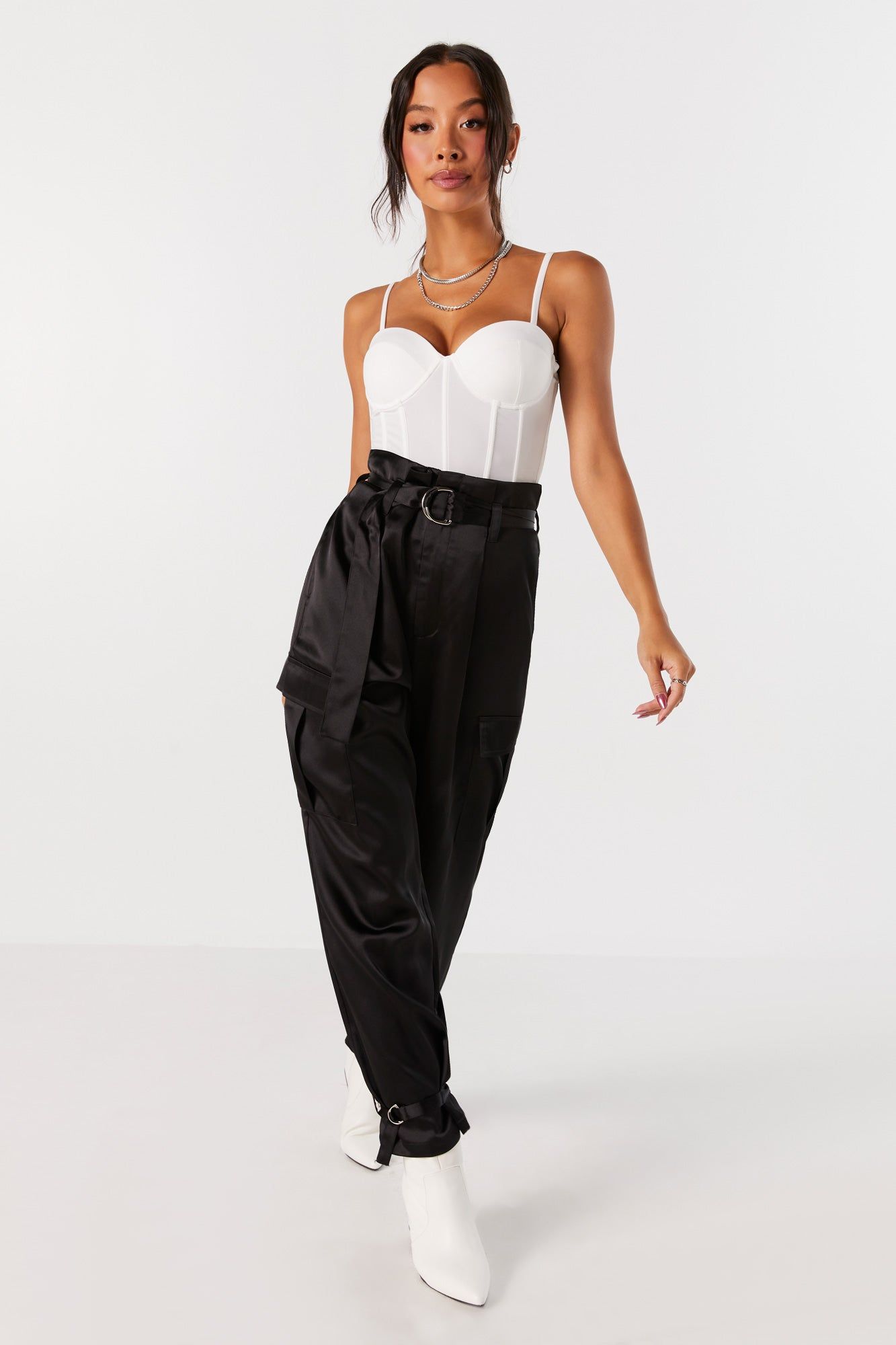 Satin Belted Cargo Pant sold by Urban Planet product image thumbnail 5