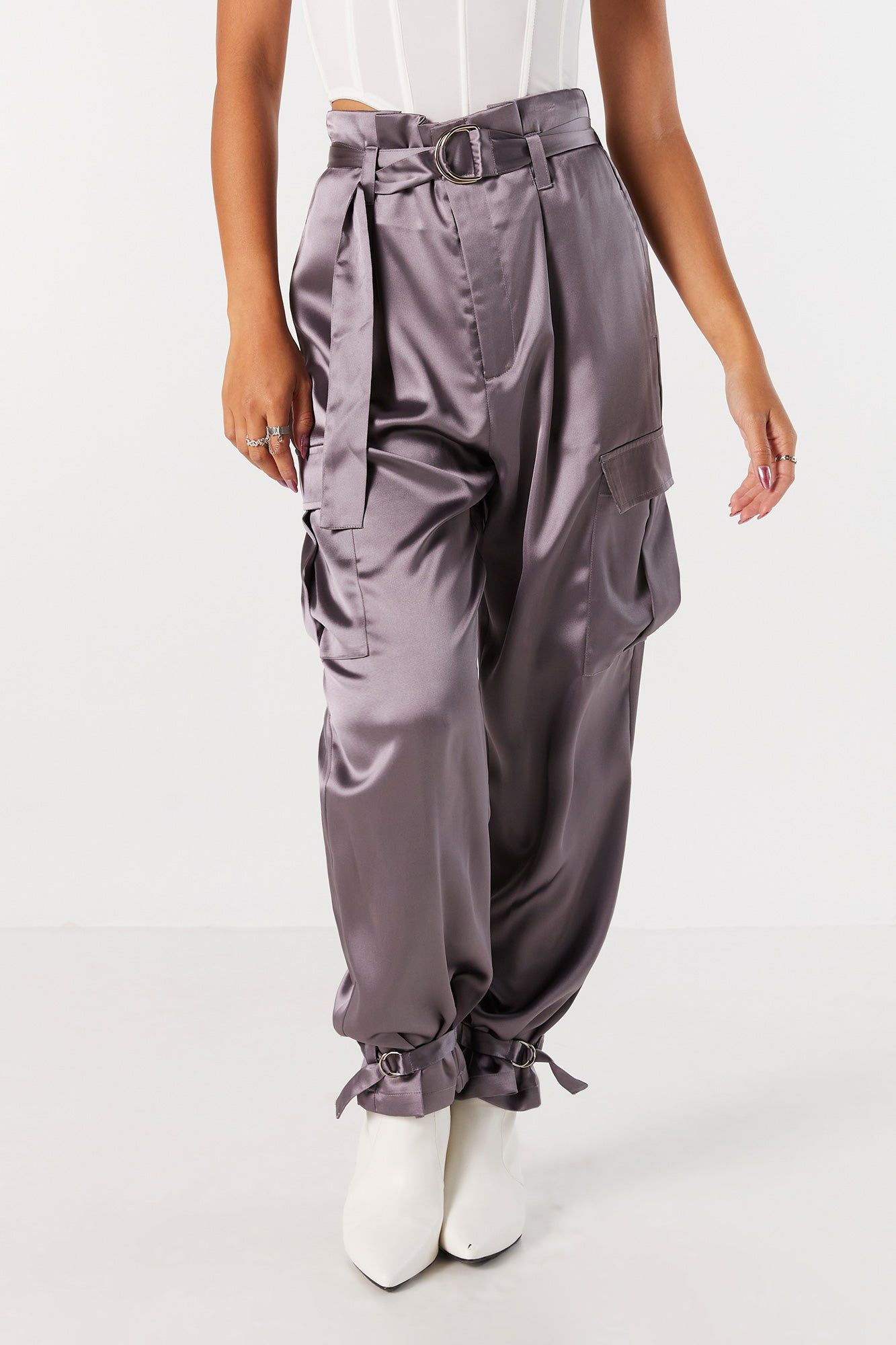 Satin Belted Cargo Pant sold by Urban Planet product image thumbnail 2