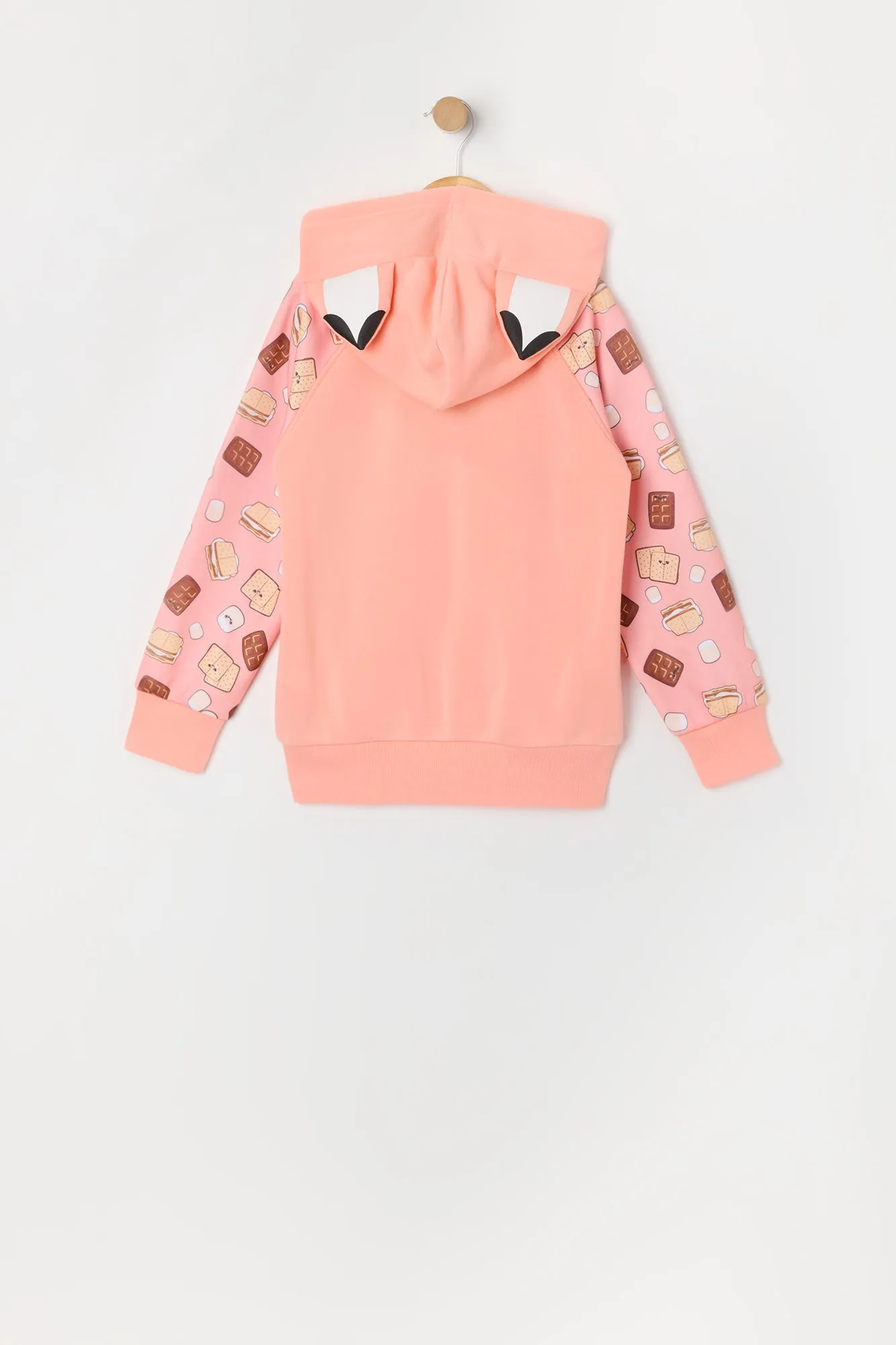 Haut à capuchon avec imprimé Renard et S'mores et fermeture à glissière pour fille sold by Urban Planet product image thumbnail 3