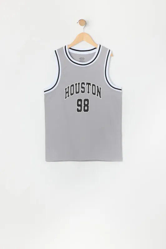 Jersey de basketball en filet à imprimé Houston pour garçon sold by Urban Planet