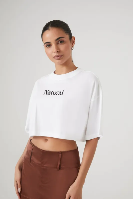 Natural Graphic Cropped T-Shirt sold by Urban Planet