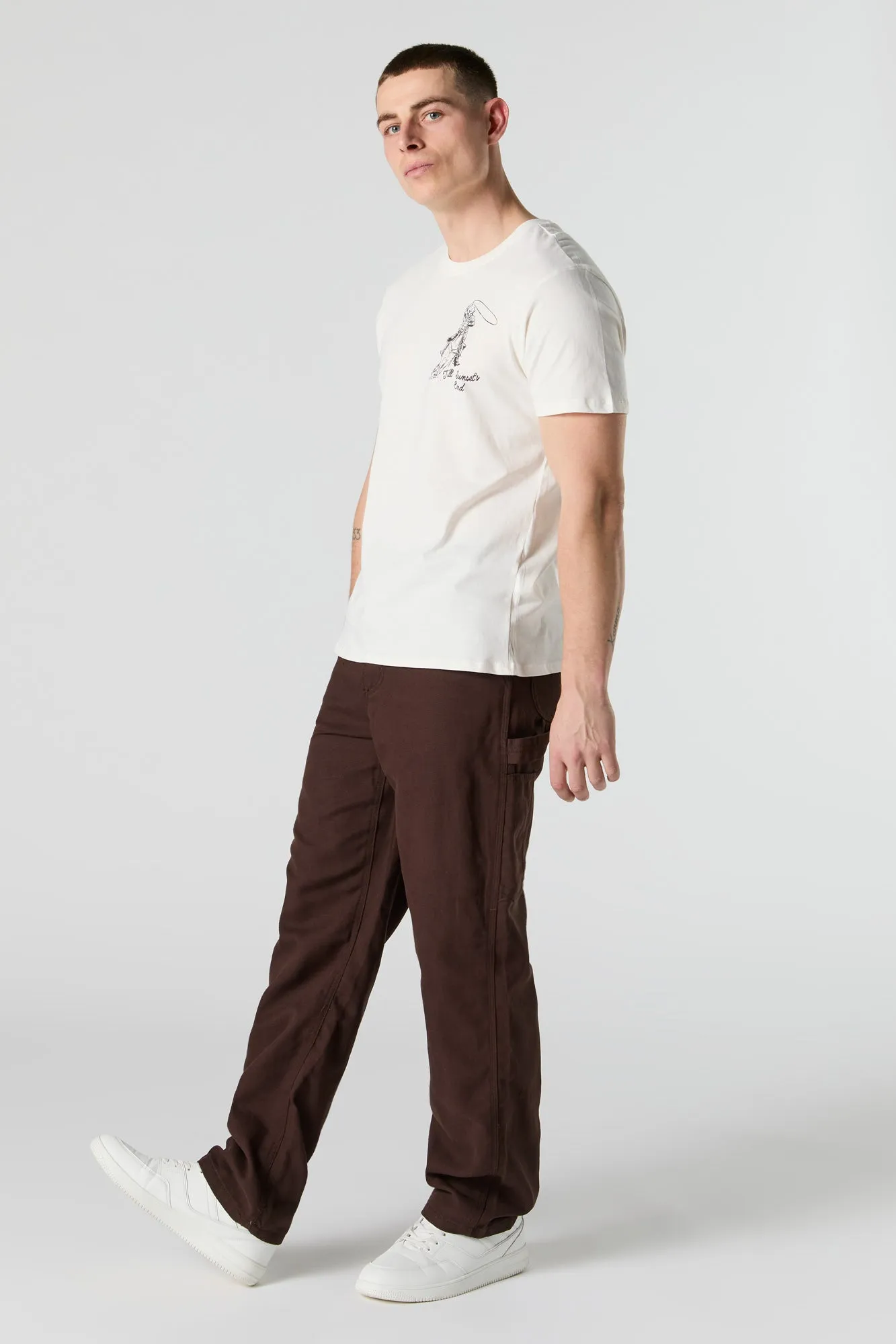 Till Sunset's End Graphic T-Shirt sold by Urban Planet product image thumbnail 3