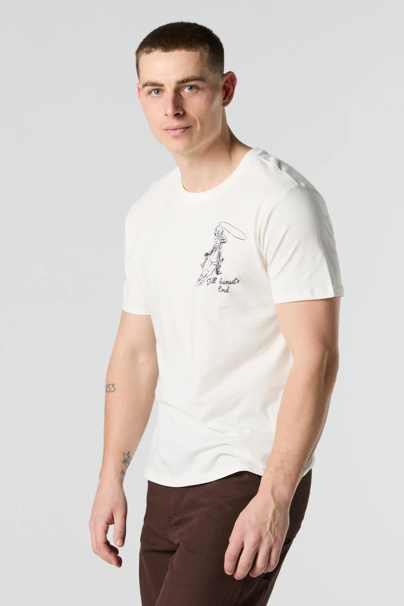 Till Sunset's End Graphic T-Shirt sold by Urban Planet product image thumbnail 2