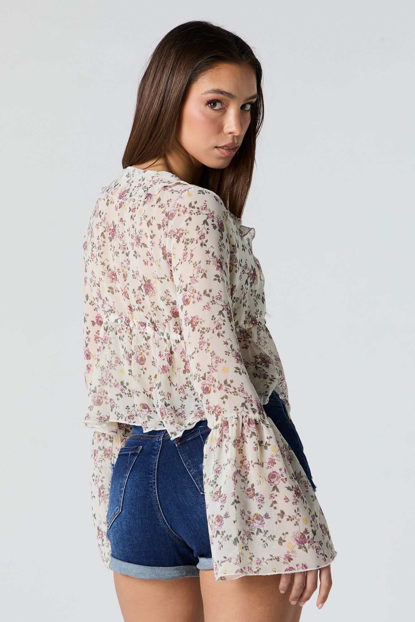 Haut en chiffon à manches longues avec attache sold by Urban Planet product image thumbnail 2