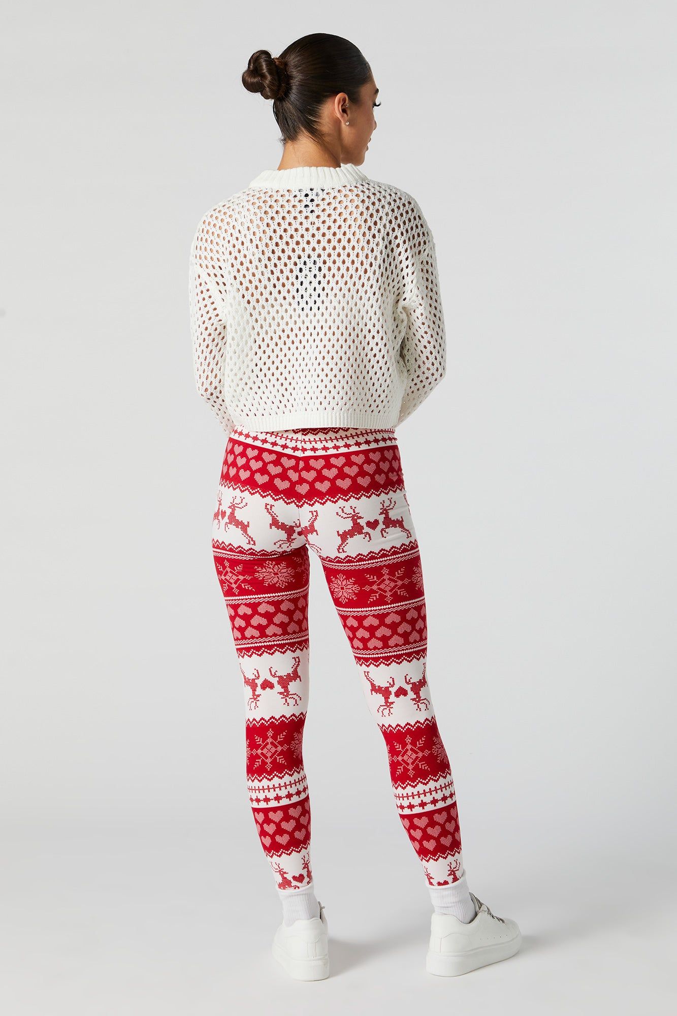 Legging de Noël en molleton avec motif jacquard à imprimé Reindeer Love sold by Urban Planet product image thumbnail 3