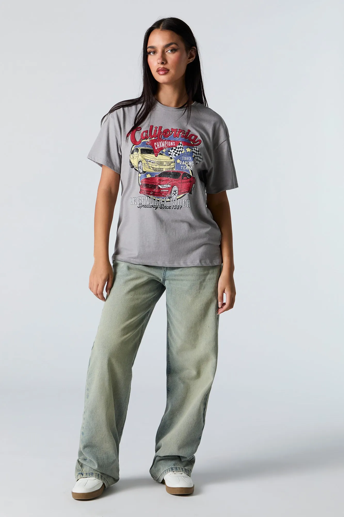 California Champions Graphic Boyfriend T-Shirt sold by Urban Planet product image thumbnail 2