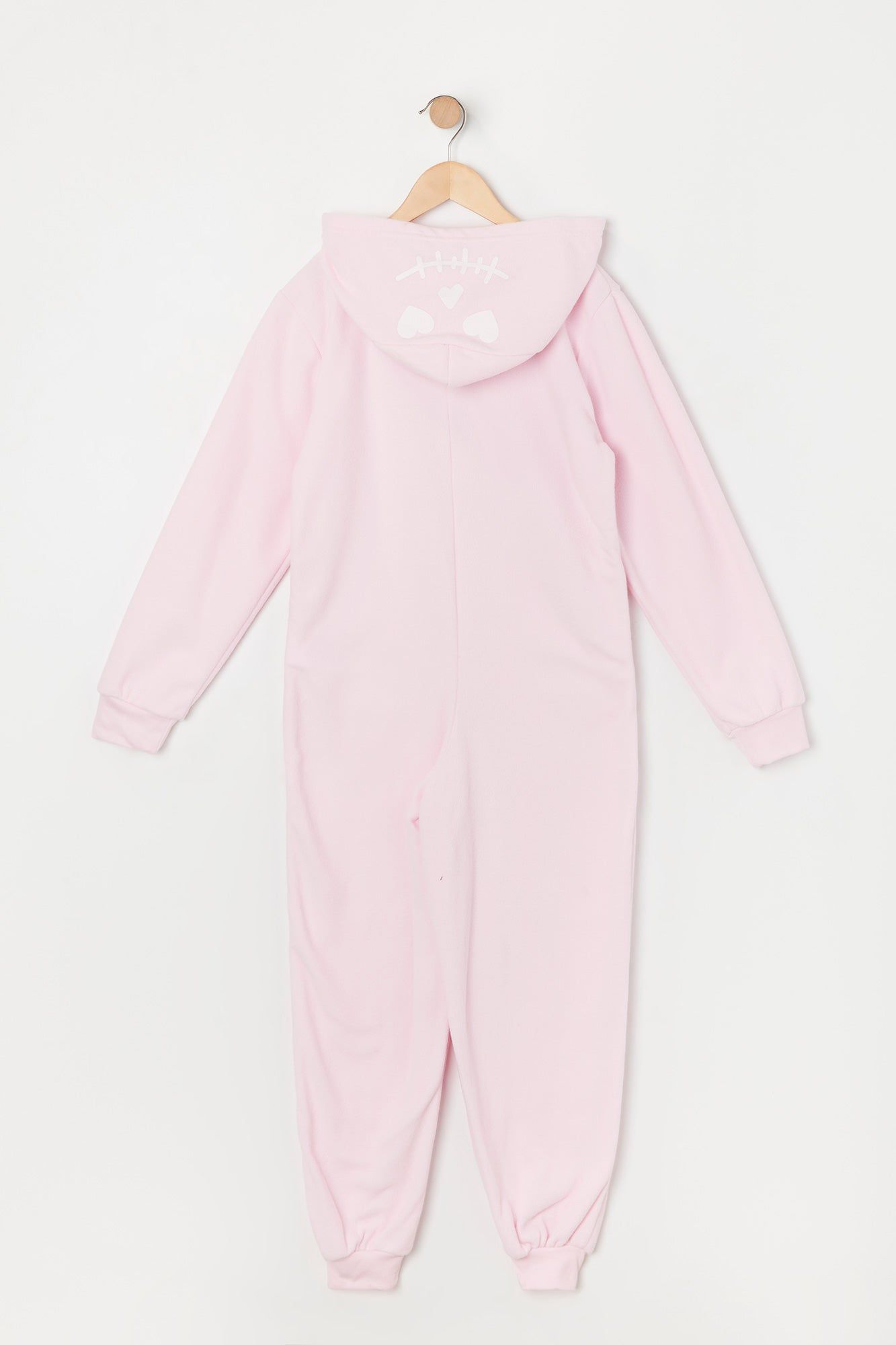Girls Fleece Pink Skeleton Onesie sold by Urban Planet product image thumbnail 2