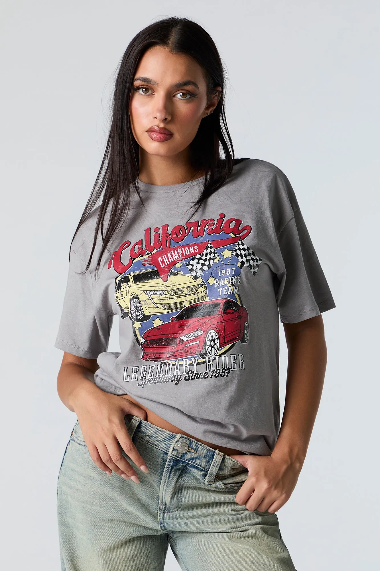 California Champions Graphic Boyfriend T-Shirt sold by Urban Planet