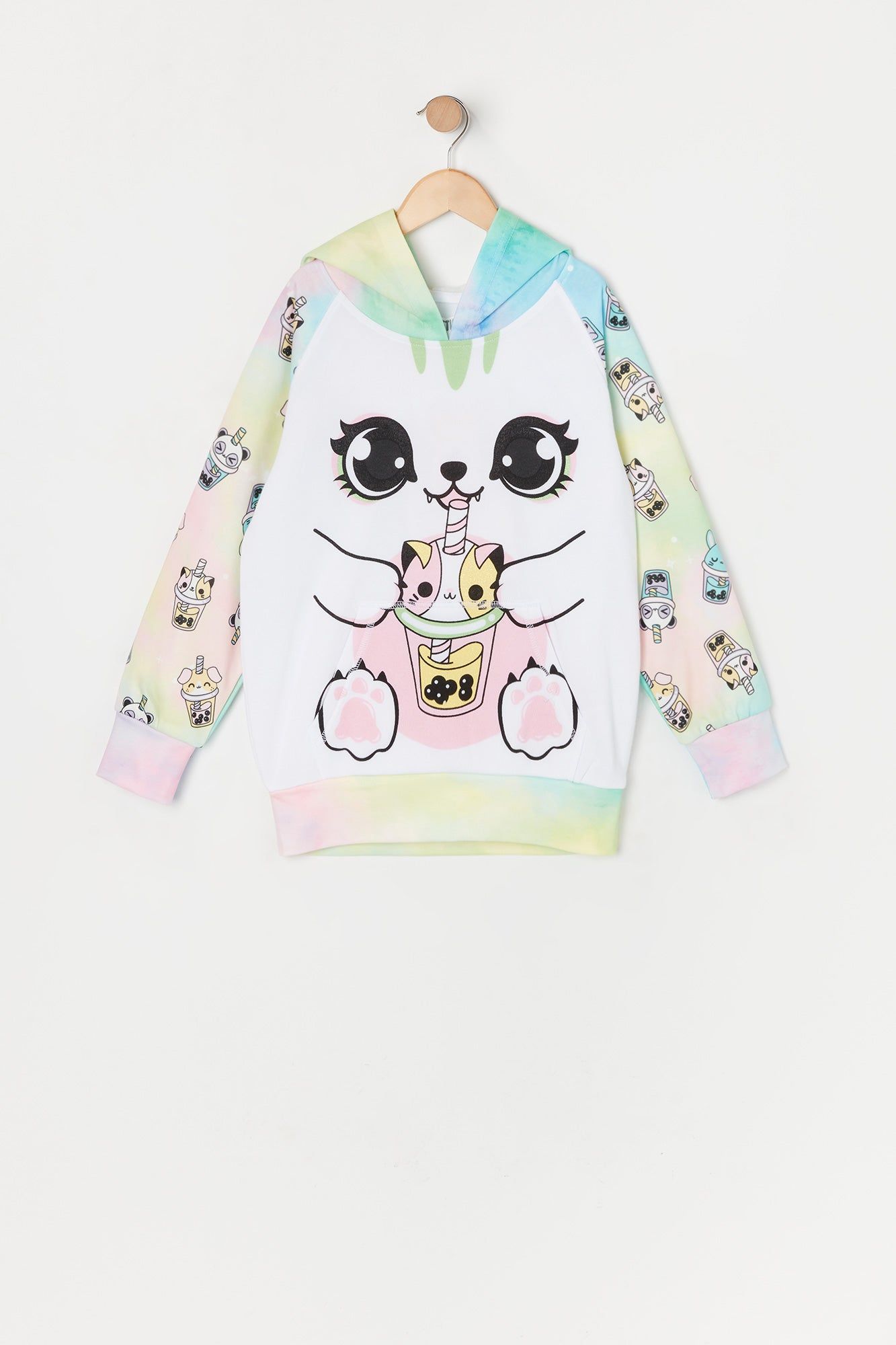 Girls Boba Cat Character Hoodie sold by Urban Planet product image thumbnail 2