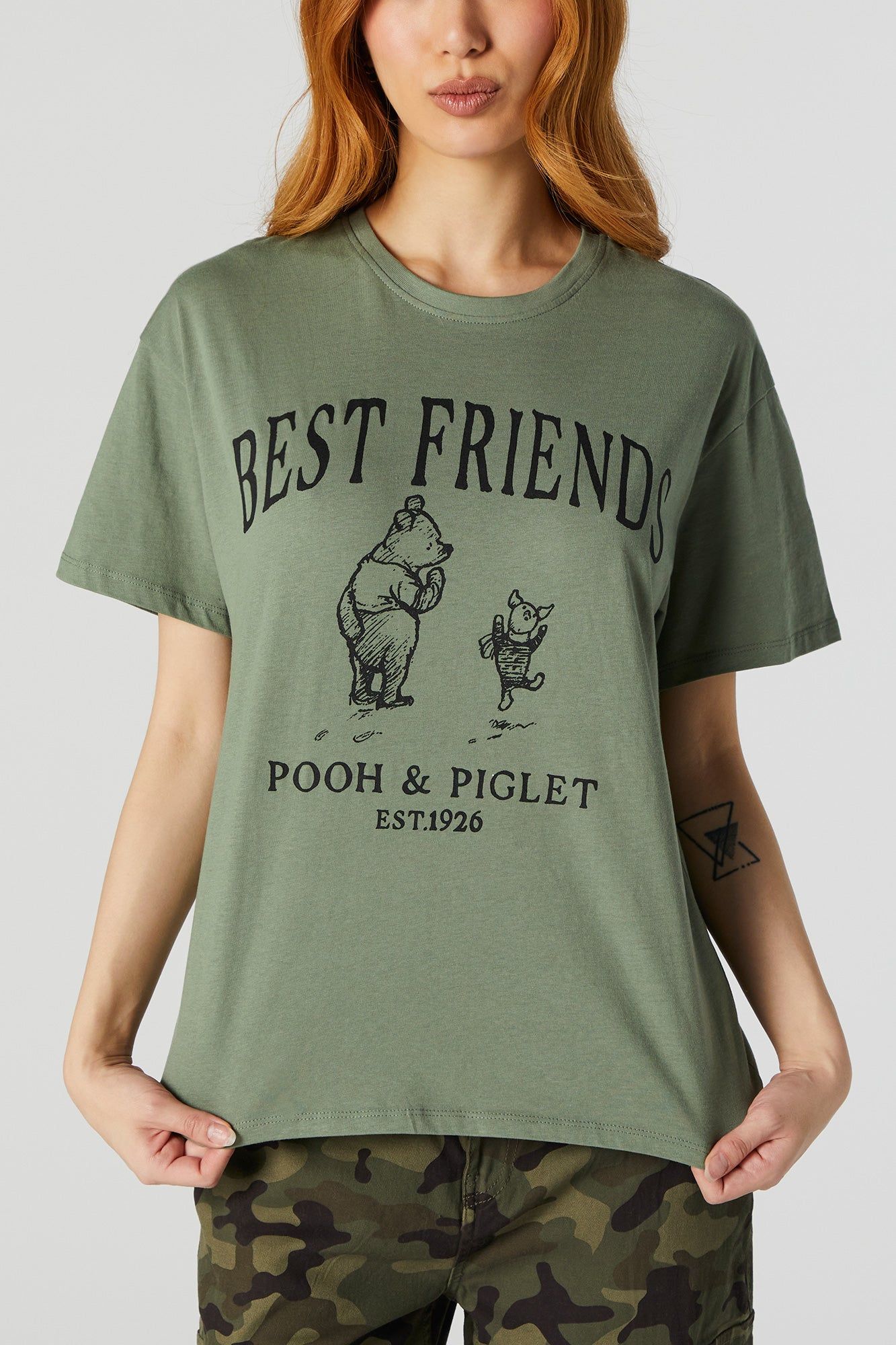 Best Friends Pooh and Piglet Graphic Boyfriend T-Shirt sold by Urban Planet