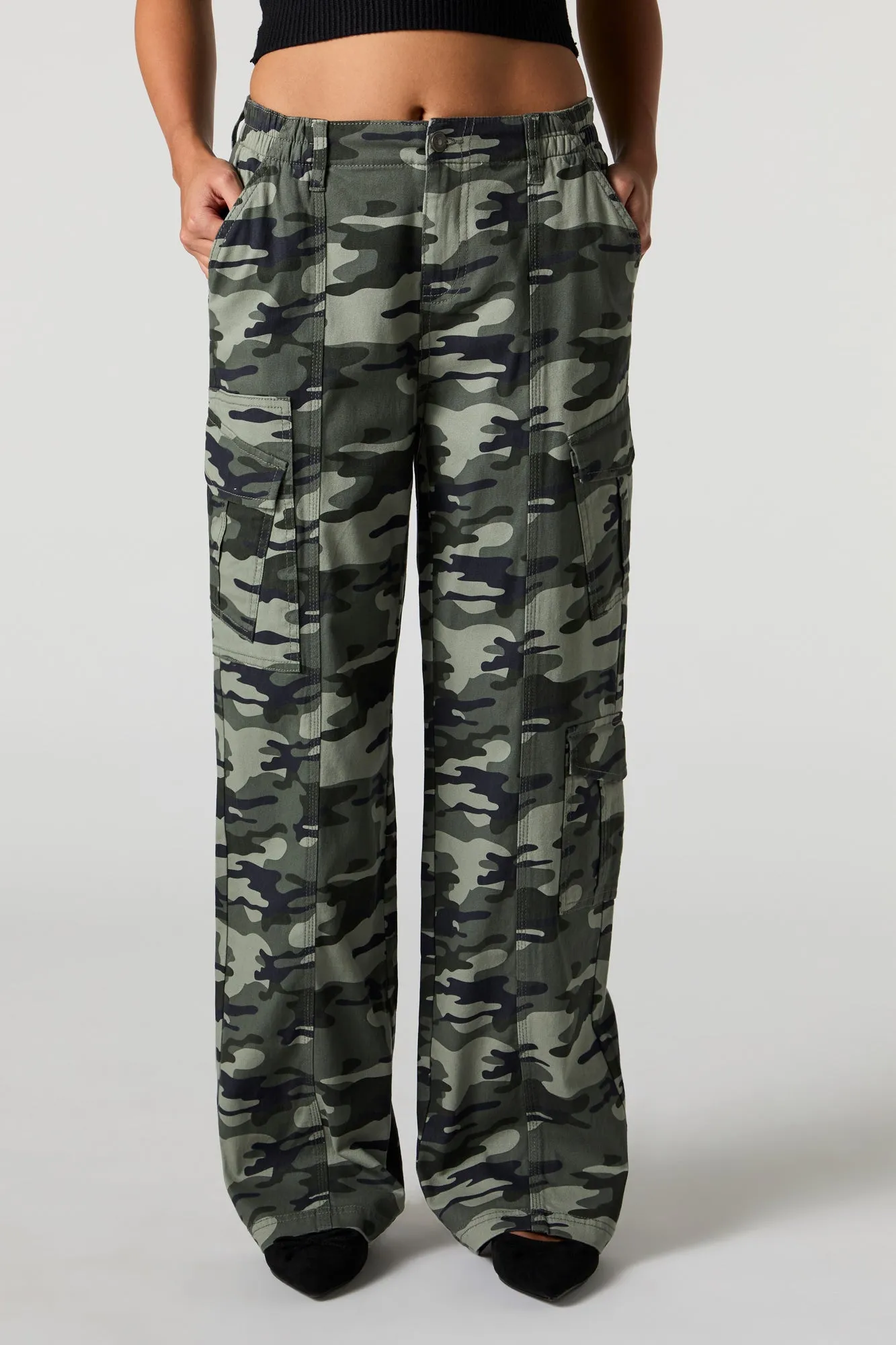 Camo Straight Leg Cargo Pant sold by Urban Planet product image thumbnail 2