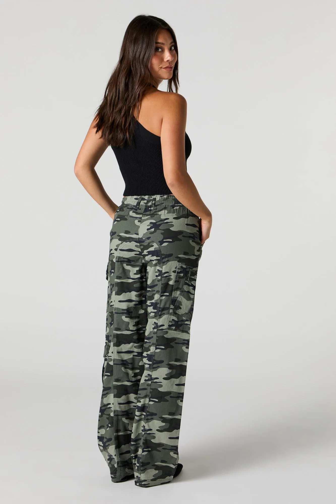 Camo Straight Leg Cargo Pant sold by Urban Planet product image thumbnail 3