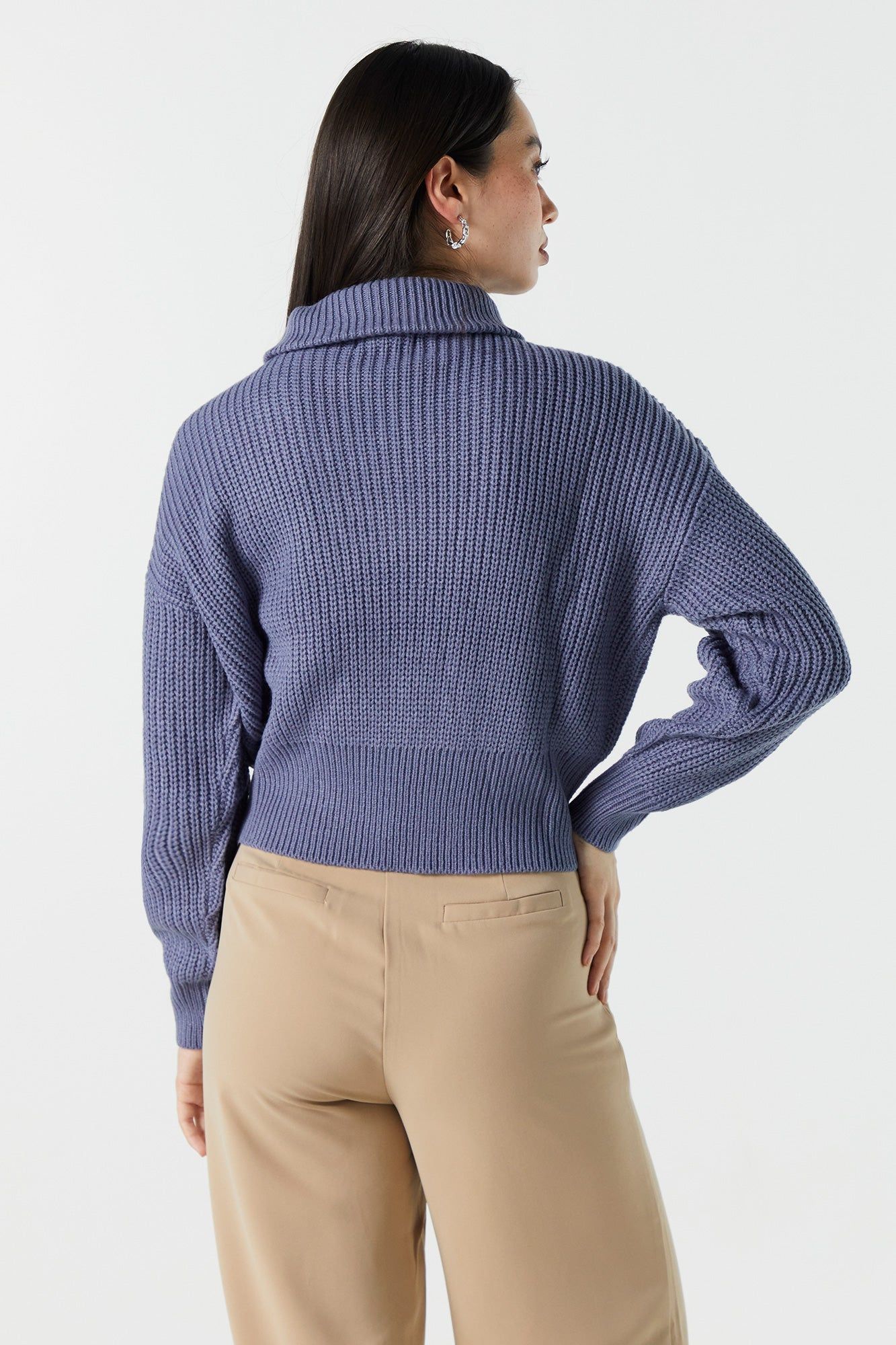 Knit Zip Quarter Zip Sweater sold by Urban Planet product image thumbnail 2