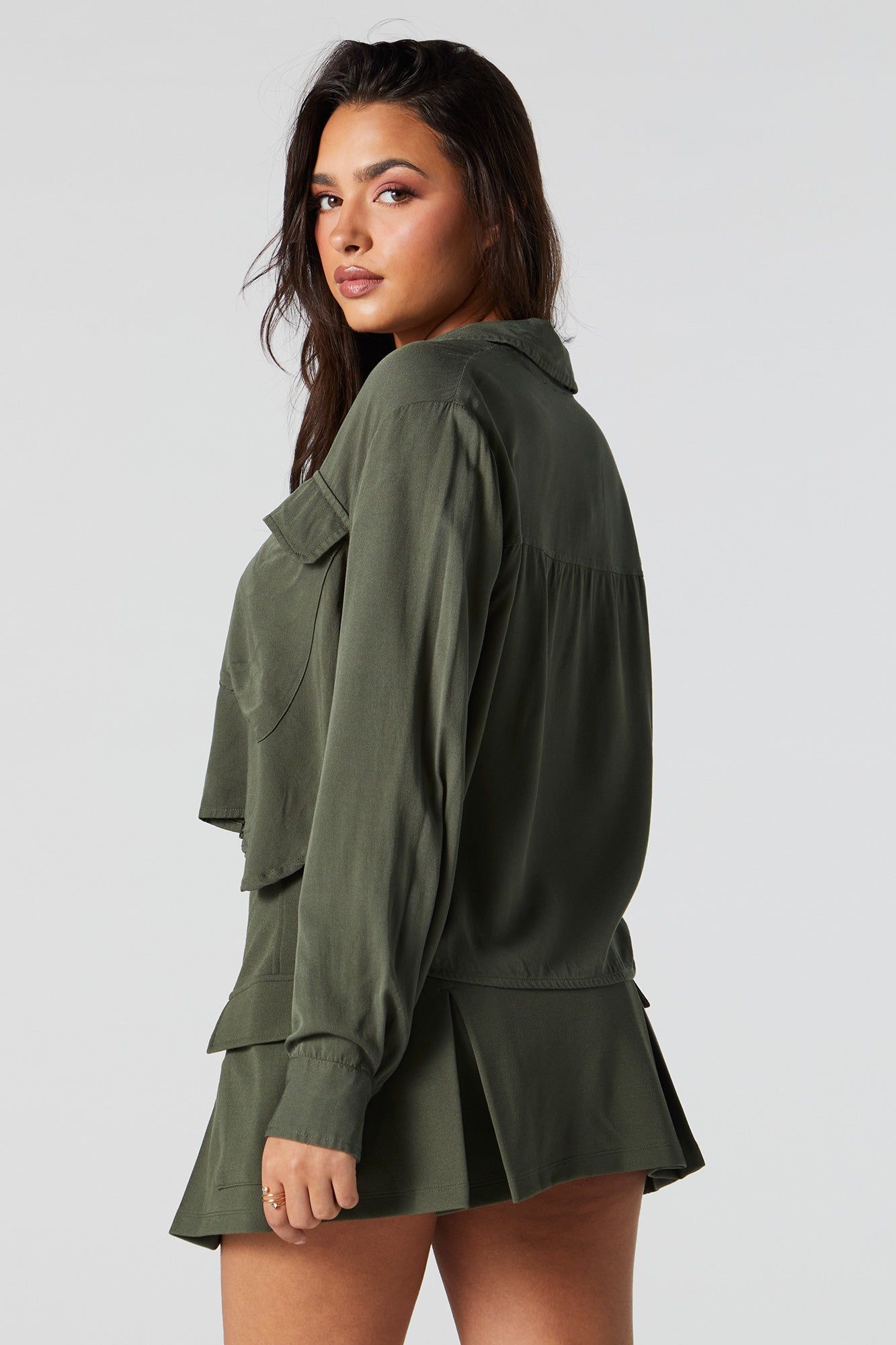 Cropped Button-Up Top sold by Urban Planet product image thumbnail 2