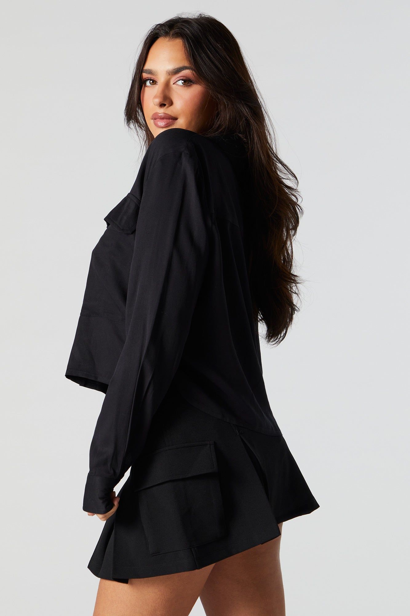 Cropped Button-Up Top sold by Urban Planet product image thumbnail 5