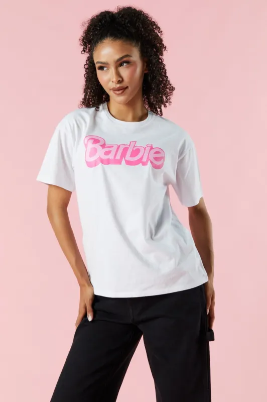 Barbie™ White Graphic Boyfriend T-Shirt sold by Urban Planet