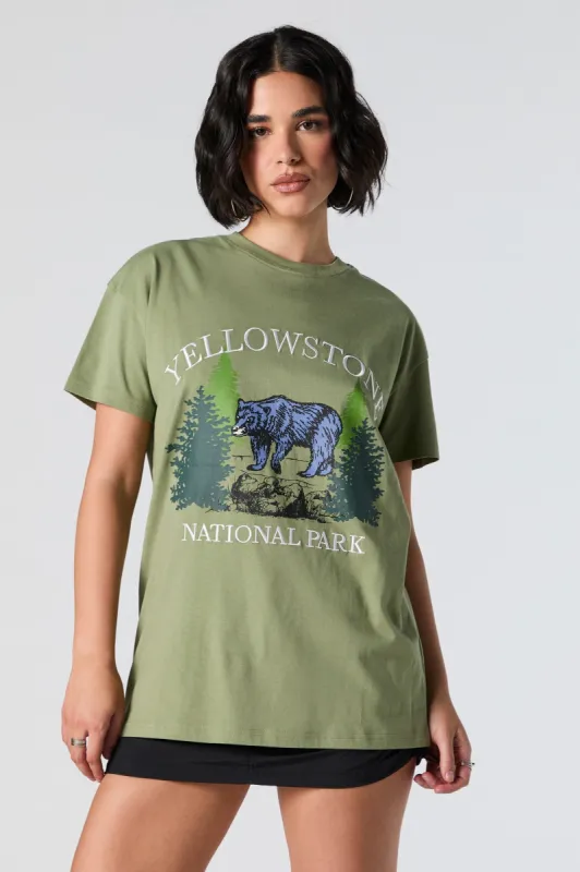 Yellowstone Embroidered T-Shirt sold by Urban Planet
