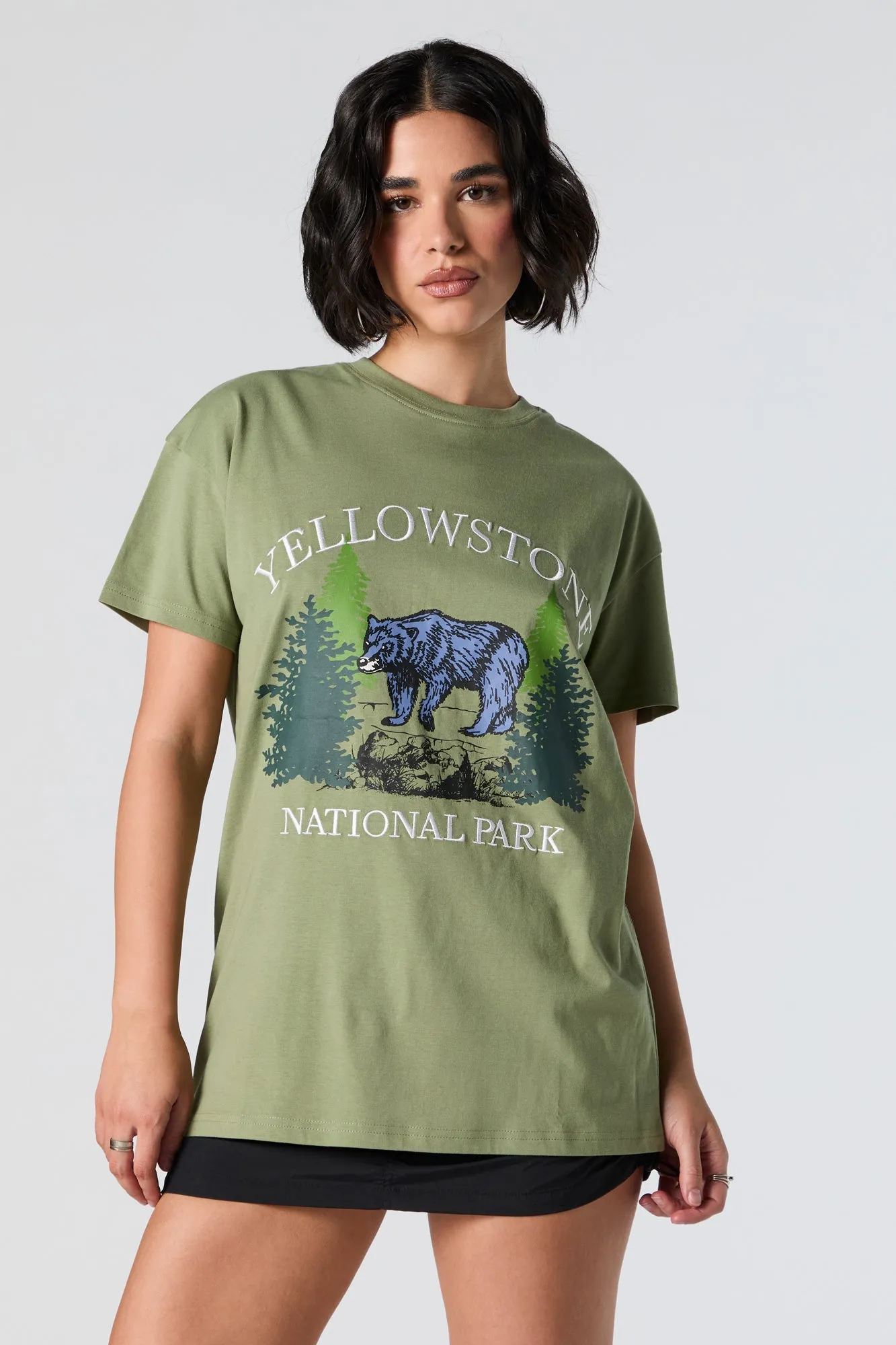 Yellowstone Embroidered T-Shirt sold by Urban Planet