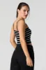 Striped Ribbed Scoop Neck Cropped Tank sold by Urban Planet