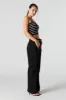 Striped Ribbed Scoop Neck Cropped Tank sold by Urban Planet