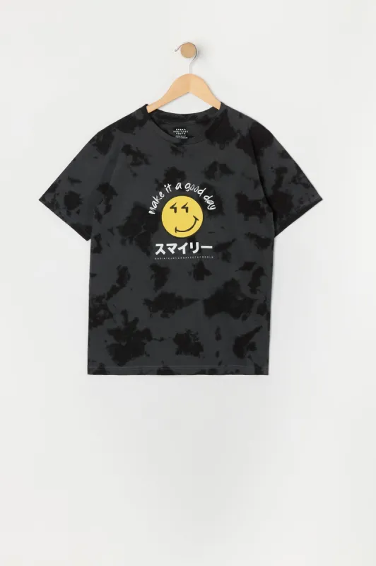 T-shirt noué-teint à imprimé Good Day pour garçon sold by Urban Planet