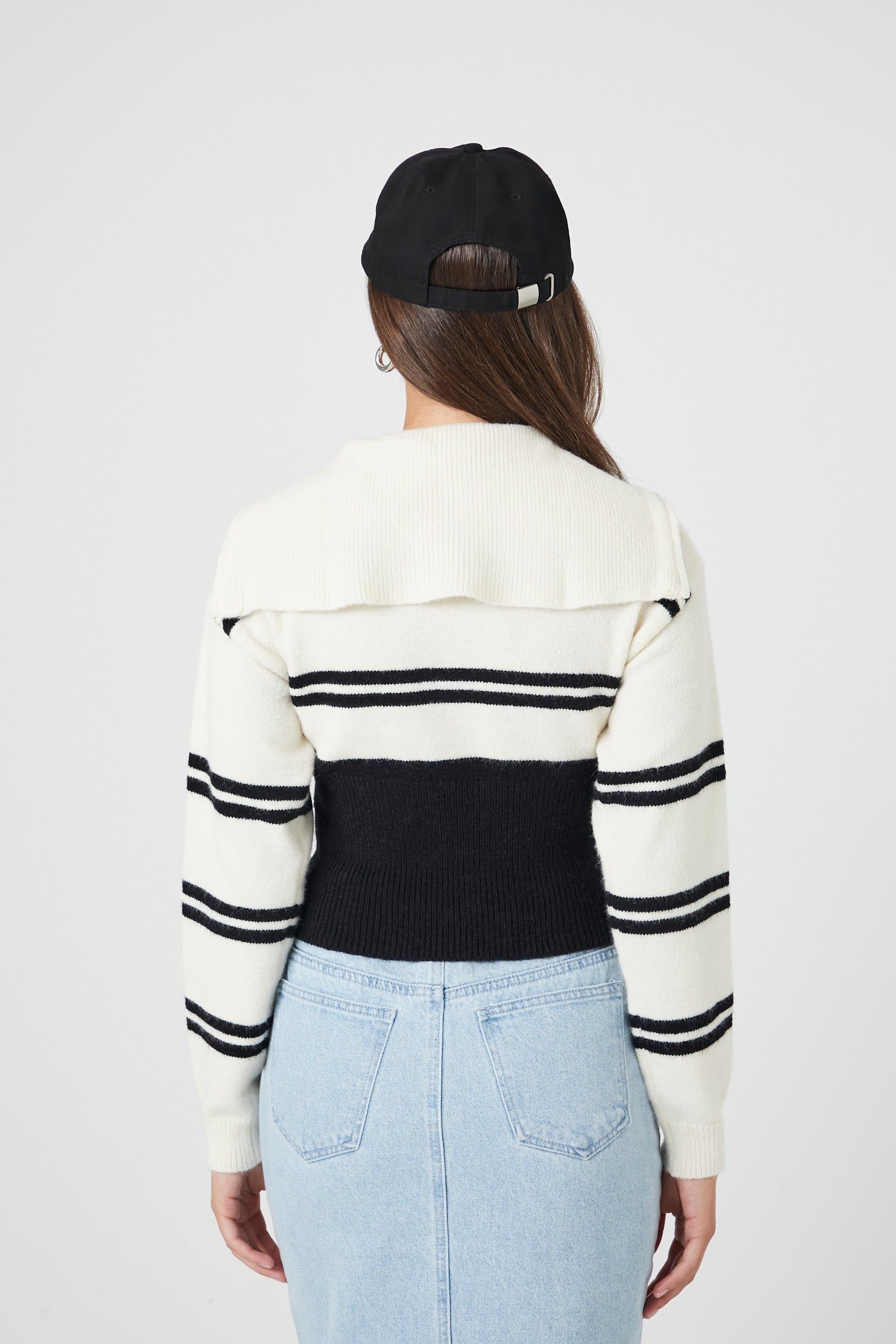 Striped Colourblock Half-Zip Sweater sold by Urban Planet product image thumbnail 3