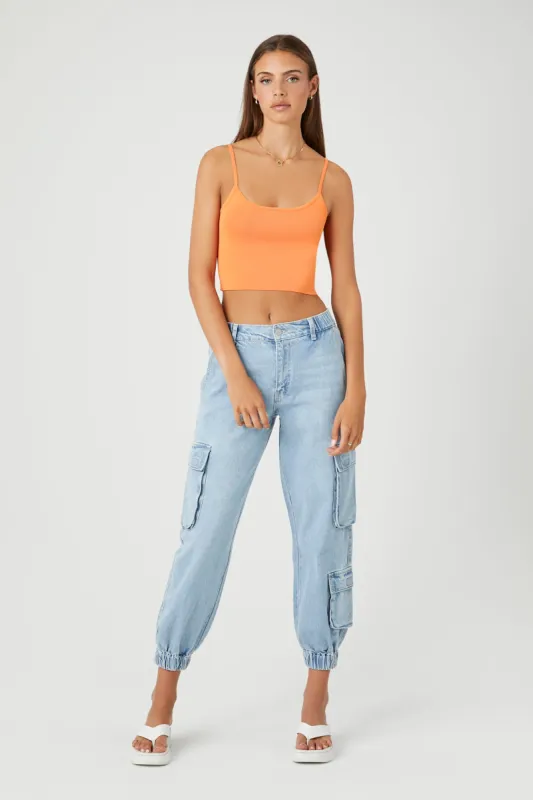 Jogger cargo en denim à taille haute sold by Urban Planet