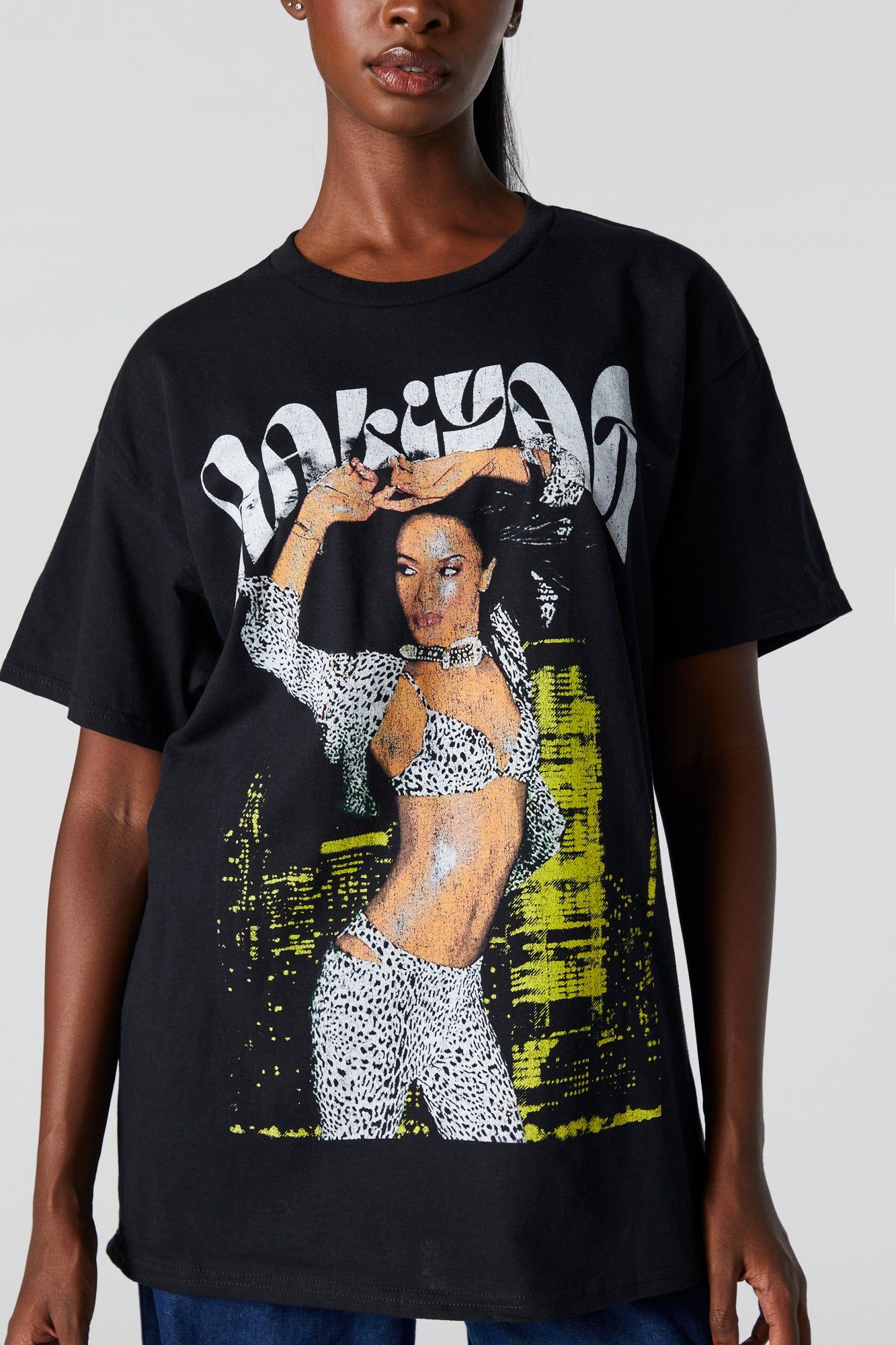 Aaliyah Graphic Boyfriend T-Shirt sold by Urban Planet product image thumbnail 4