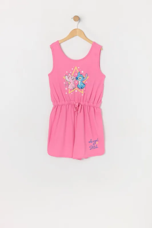Girls Angel and Stitch Graphic Romper sold by Urban Planet