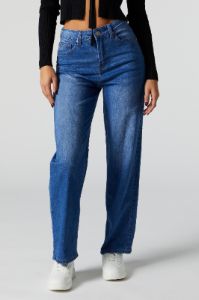 Medium Wash Wide Leg Jean sold by Urban Planet