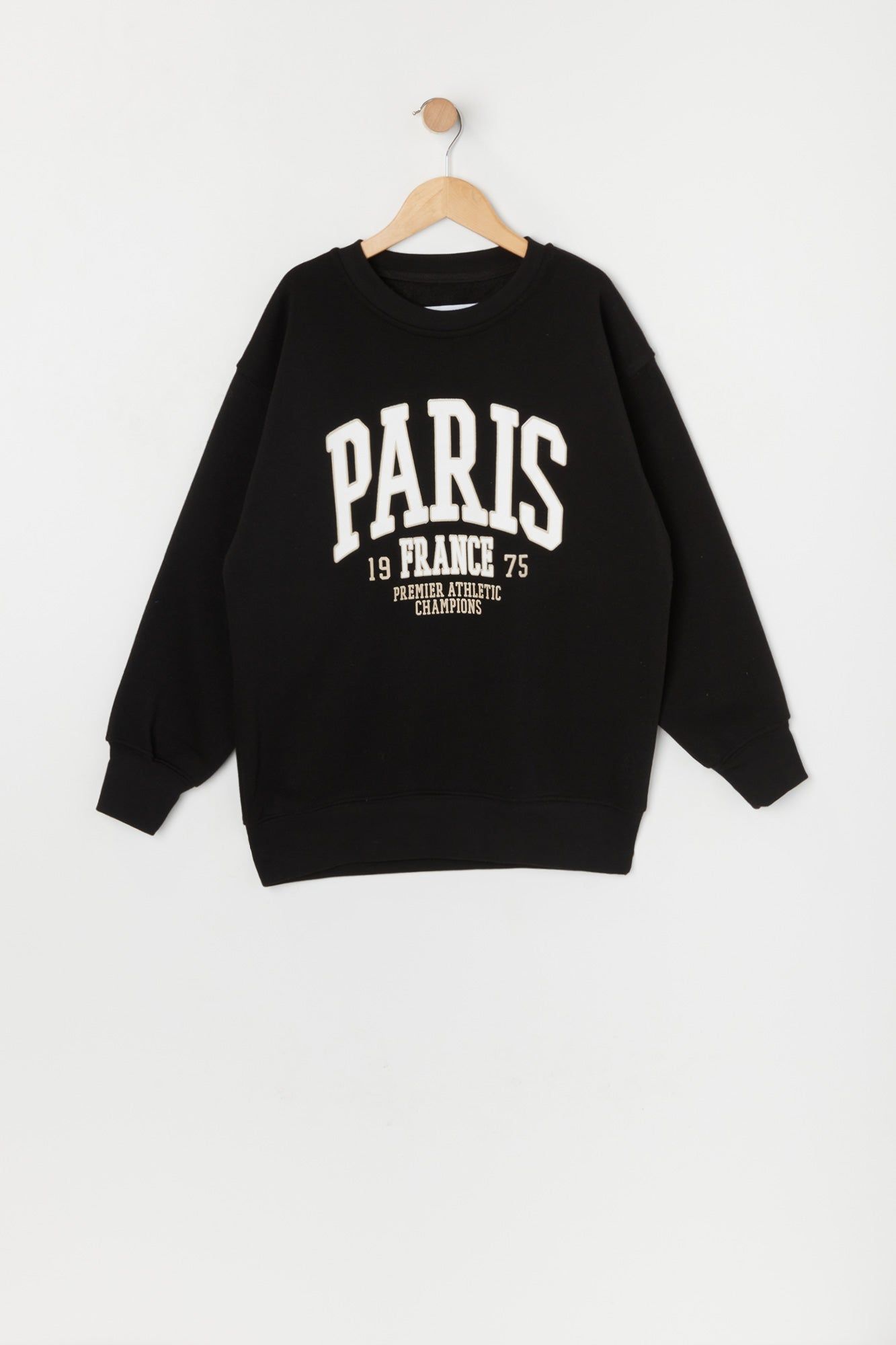 Girls Paris Graphic Fleece Sweatshirt sold by Urban Planet