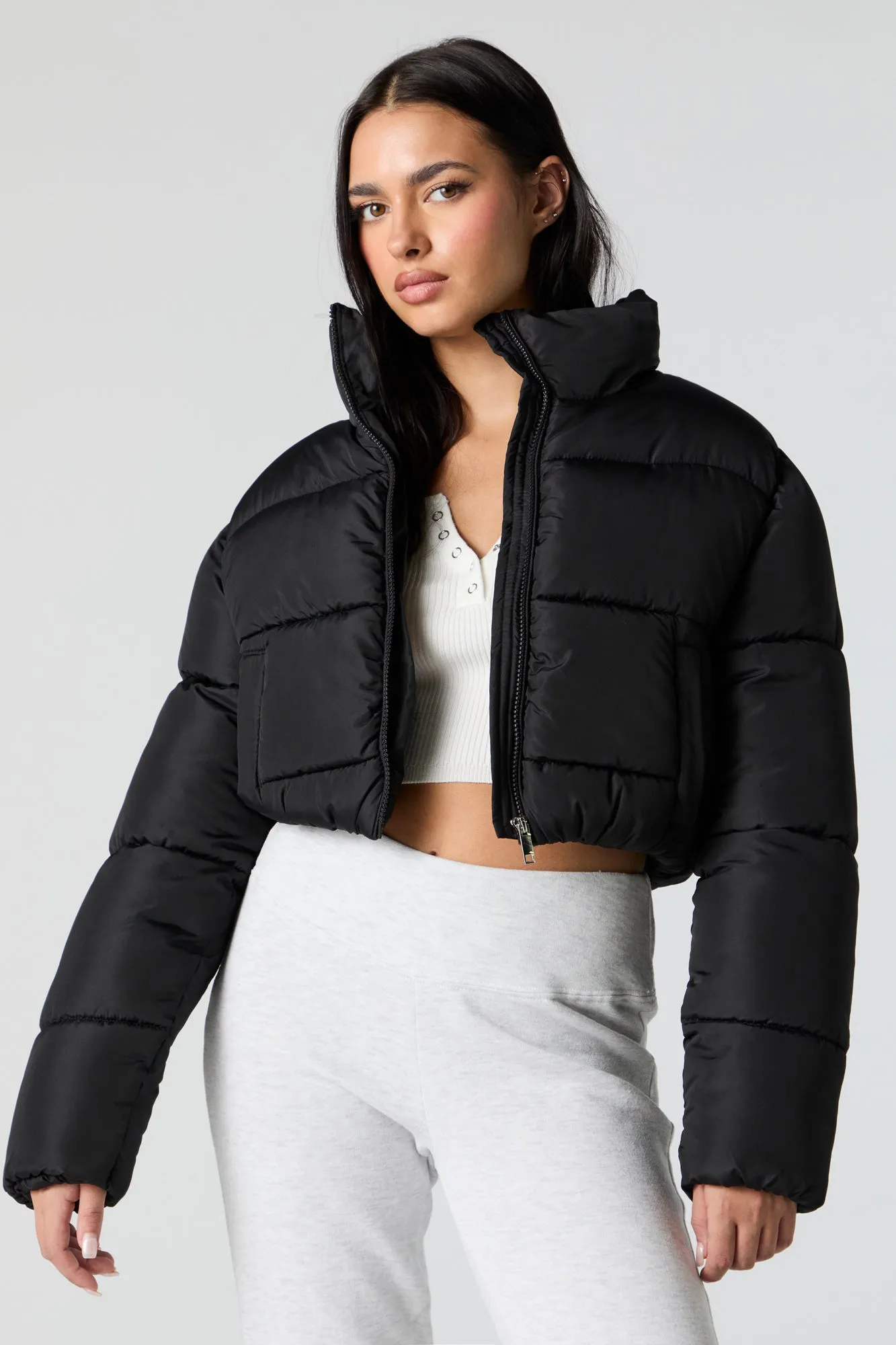 Cropped Puffer Jacket sold by Urban Planet product image thumbnail 5