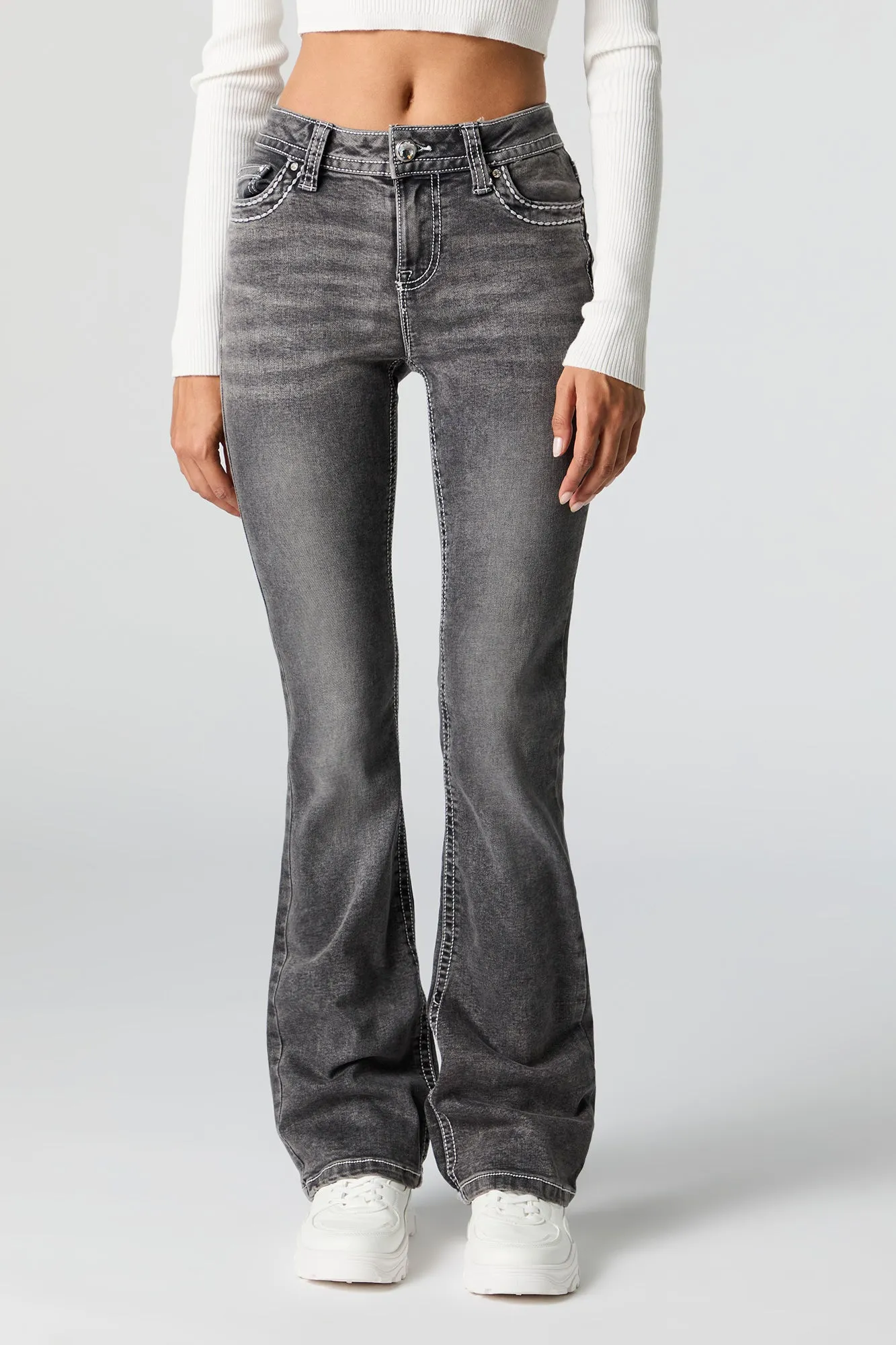 Vintage Wash Saddle Stitch Bootcut Jean sold by Urban Planet product image thumbnail 5