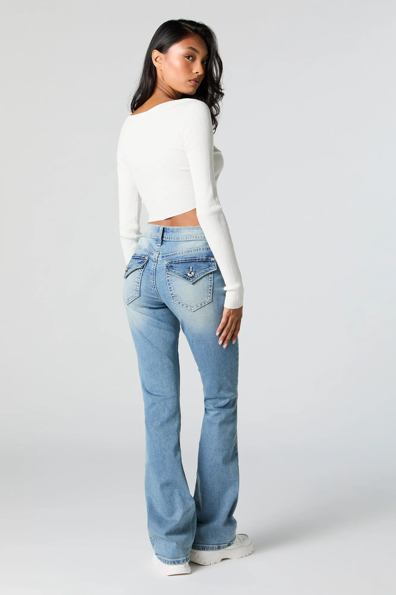 Vintage Wash Saddle Stitch Bootcut Jean sold by Urban Planet product image thumbnail 3