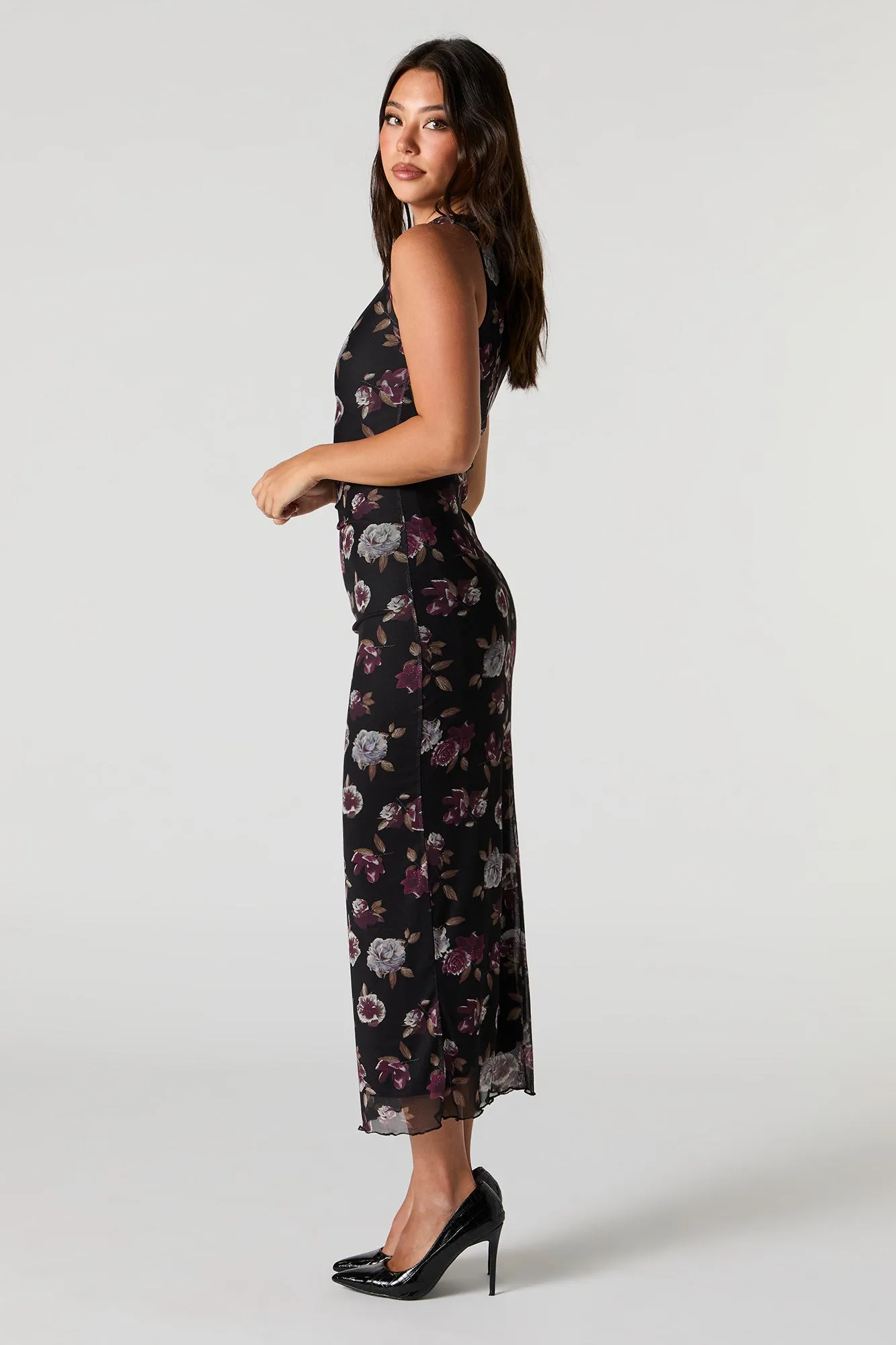 Mesh Sleeveless Bodycon Midi Dress sold by Urban Planet product image thumbnail 5