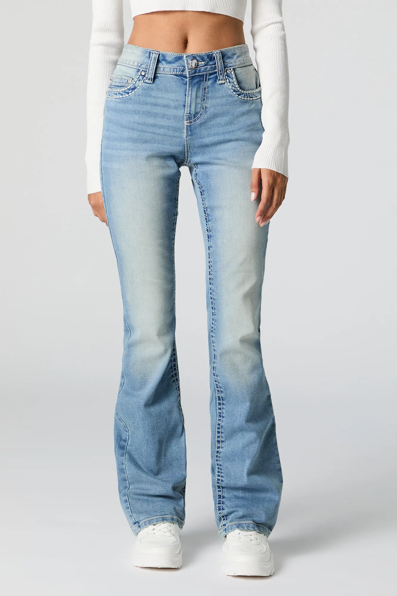 Vintage Wash Saddle Stitch Bootcut Jean sold by Urban Planet product image thumbnail 2