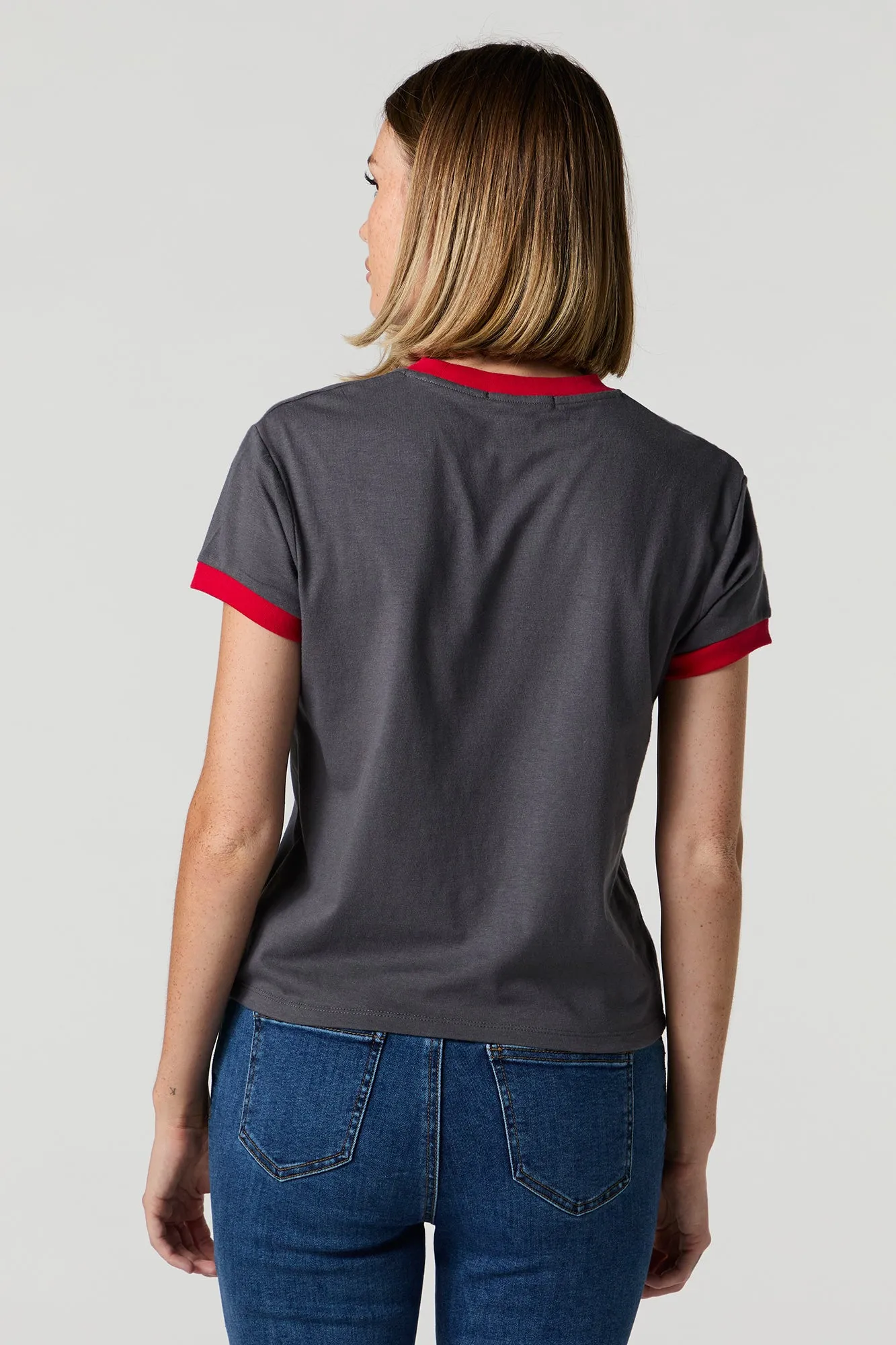 Tokyo Graphic Sporty Ringer T-Shirt sold by Urban Planet product image thumbnail 2