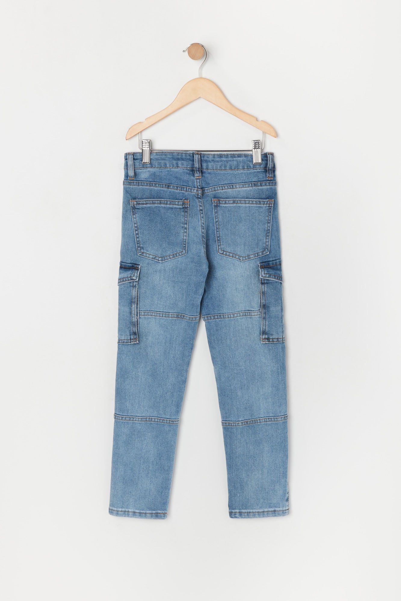 Boys Medium Wash Denim Cargo Skinny Jean sold by Urban Planet product image thumbnail 2
