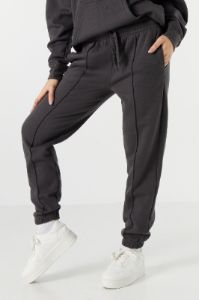 Pantalon de jogging en molleton uni avec surpiqûres avant sold by Urban Planet