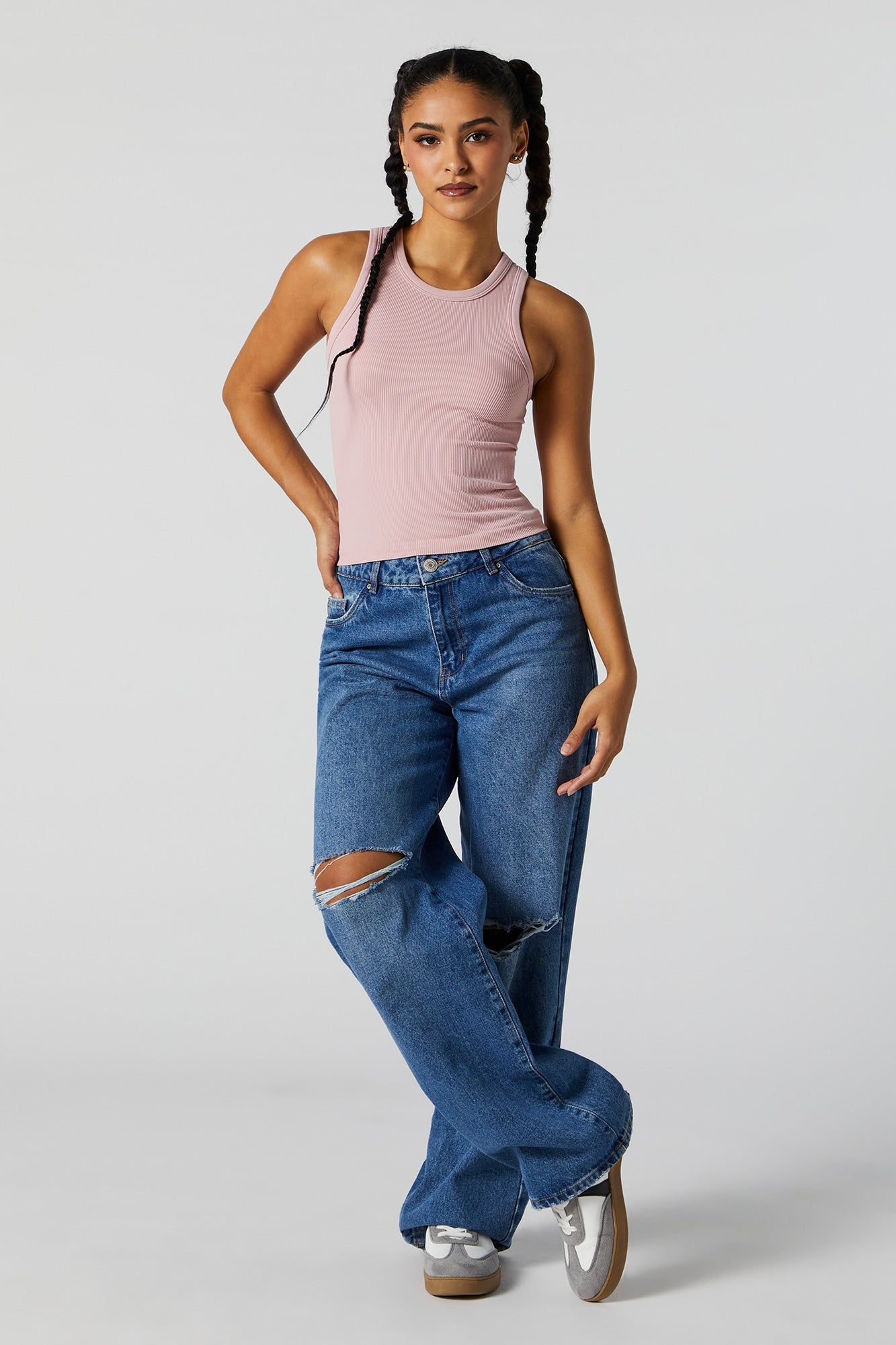 Seamless Ribbed Tank sold by Urban Planet product image thumbnail 3