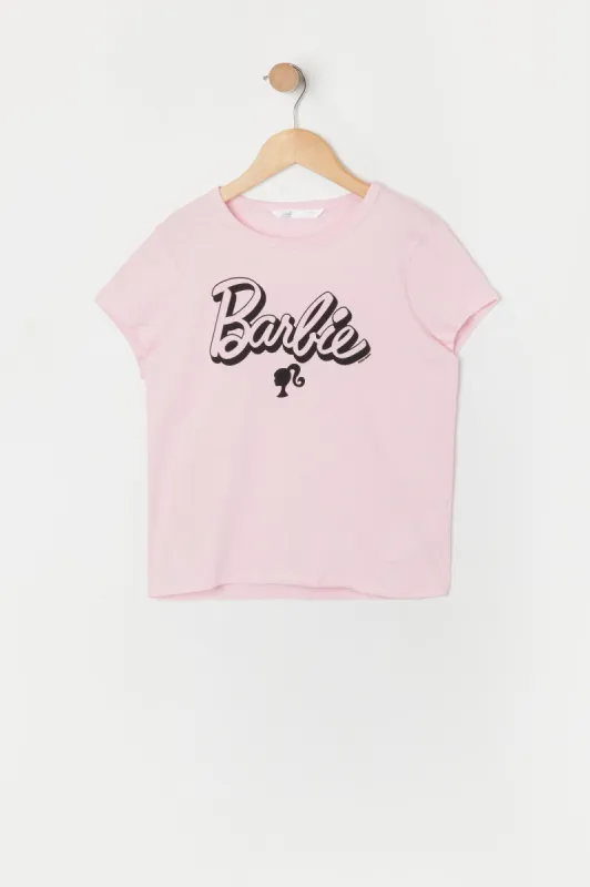 Barbie™ Girls White Pink Graphic T-Shirt sold by Urban Planet