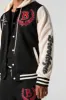 B Embroidered Fleece Varsity Jacket sold by Urban Planet