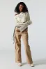 Crochet Cropped Long Sleeve Top sold by Urban Planet